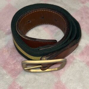 Vintage cowhide Green and Brown Men's Belt